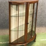 English Art Deco walnut showcase