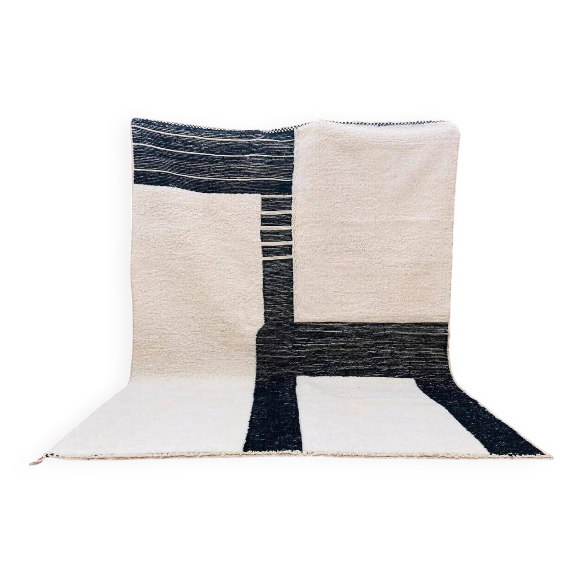 Berber rug in natural wool