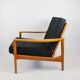 Danish Black Boucle Lounge Chair, 1970s