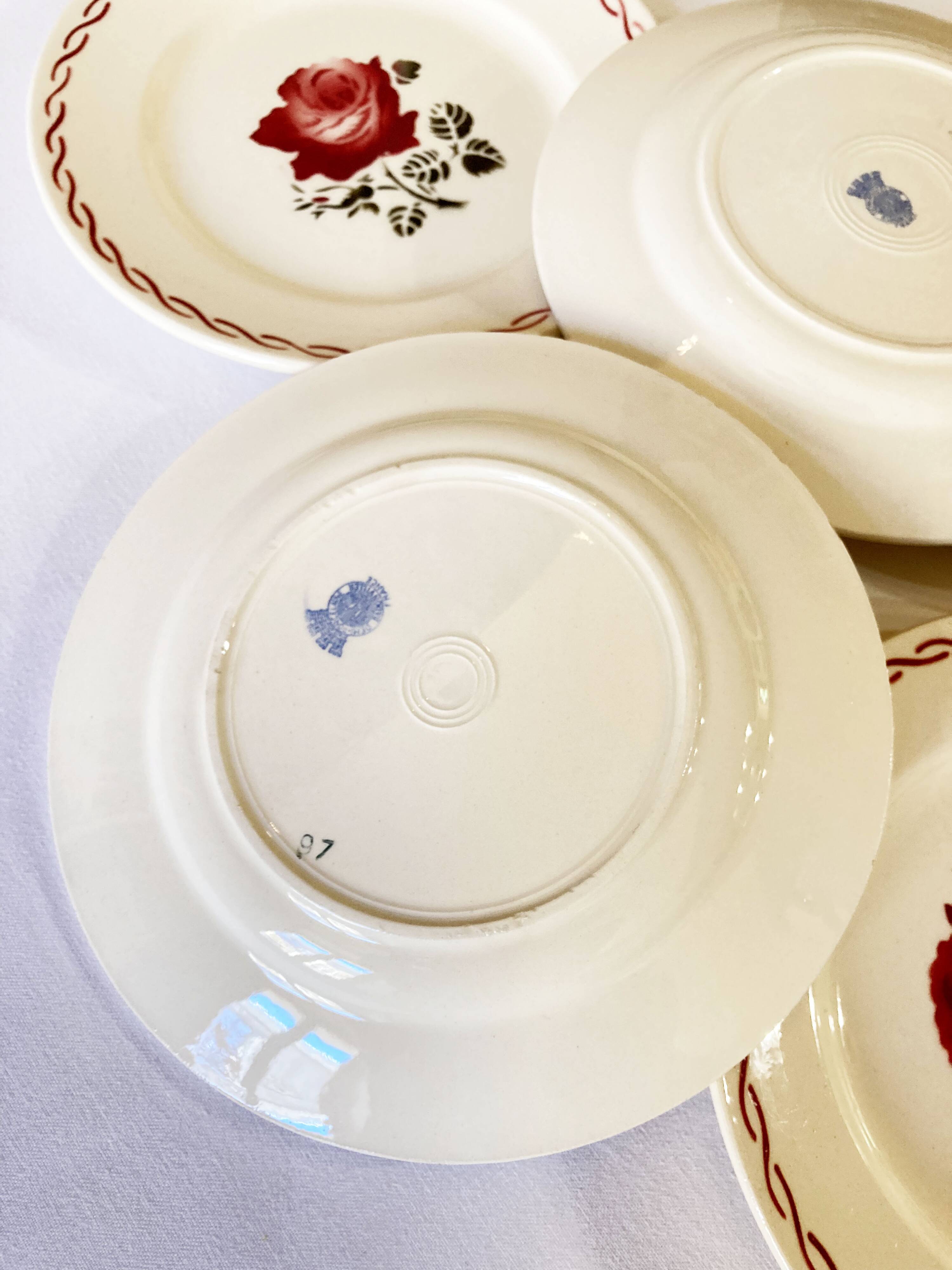 Assiettes à dessert, modèle Germaine, Badonviller