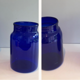 Pair of cobalt blue vases