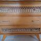 Commode bois et rotin vintage années 50