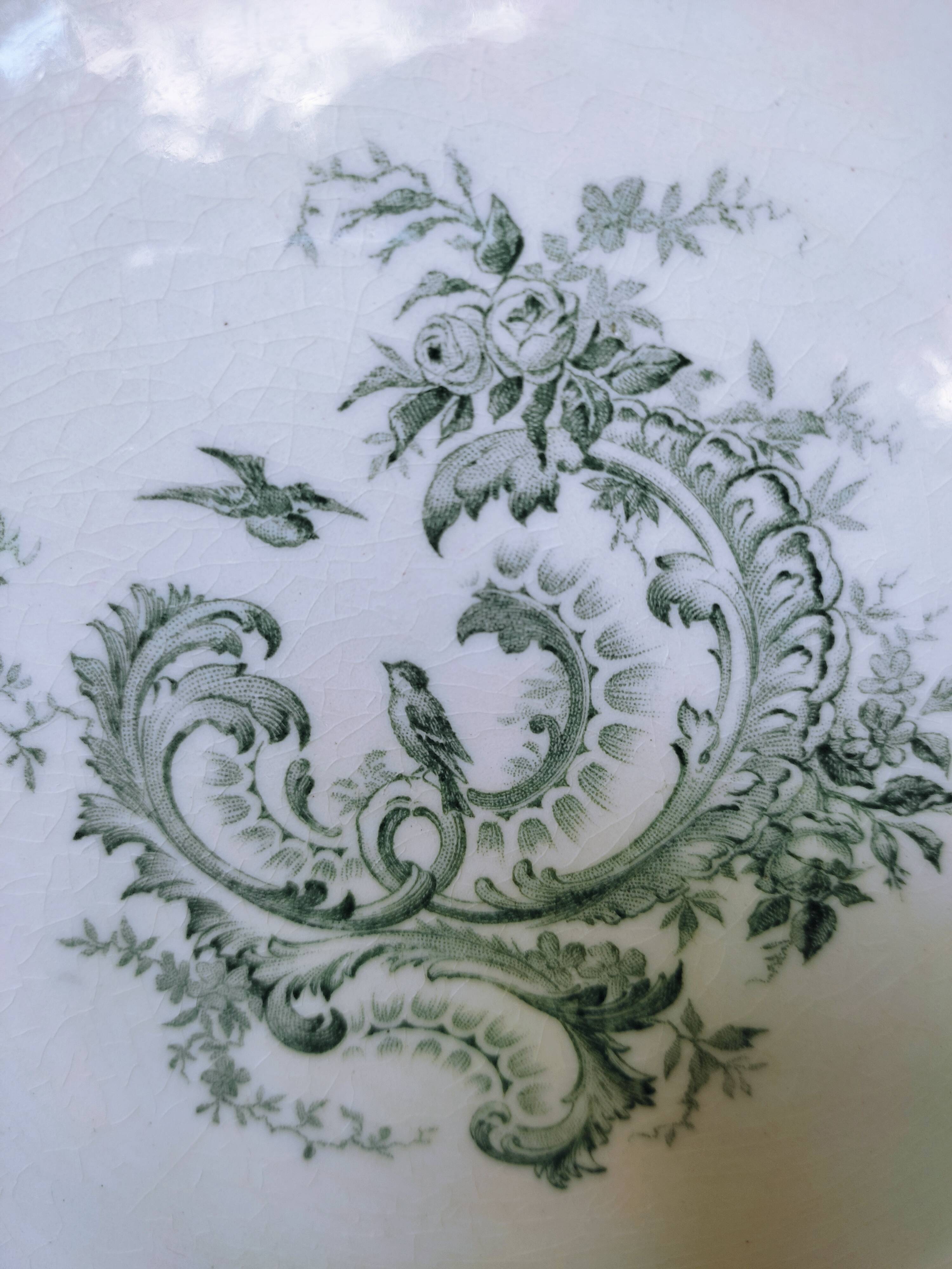 6 flat earthenware plates by Gien