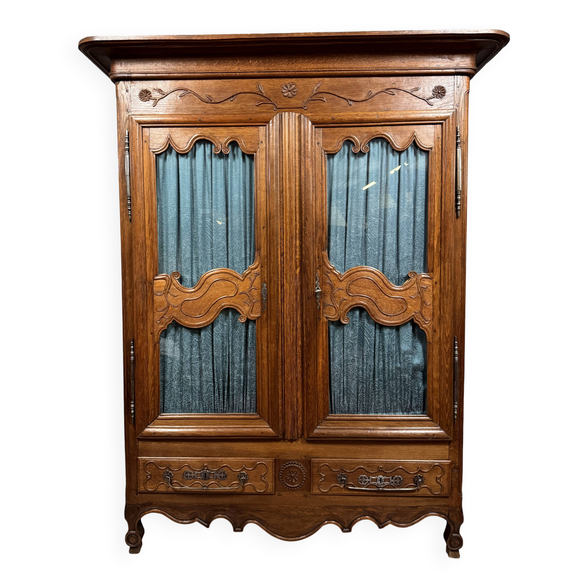 Louis XV period bookcase in solid oak circa 1750
