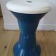 Stool style tam tam 80s plastic blue and white