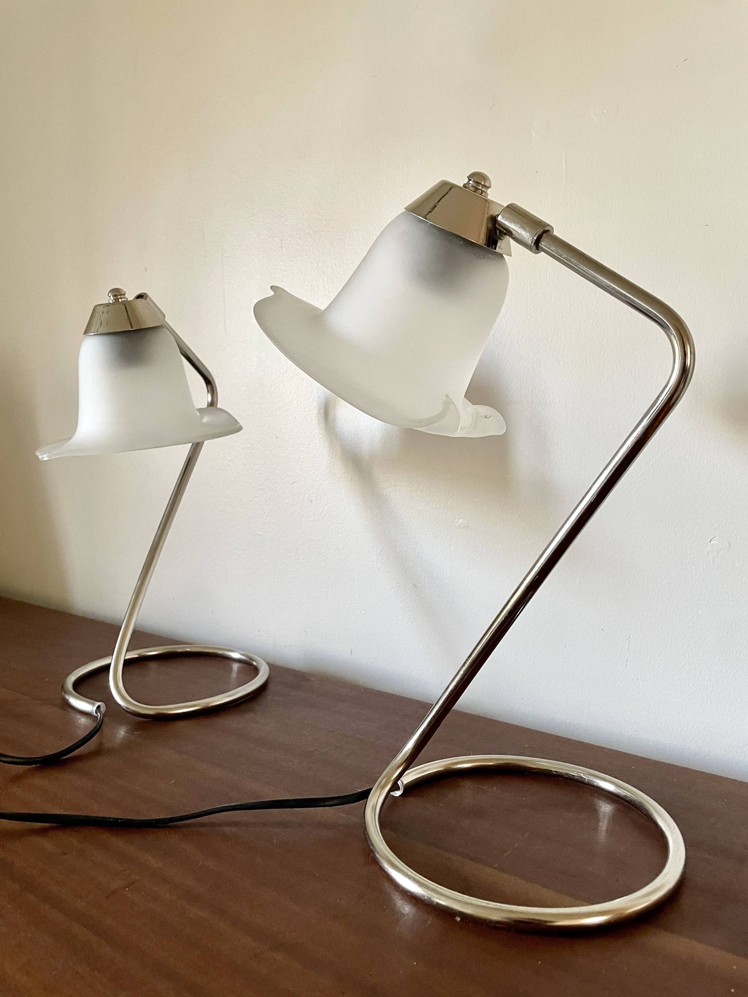 Pair of unusual SCE lamps