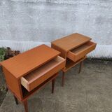 Pair of bedside tables, vintage nightstands