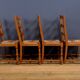Set of 8 beech chairs – 1980