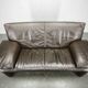 Jori Dark Brown Leather Two Seat Sofa, Belgium, 1990s