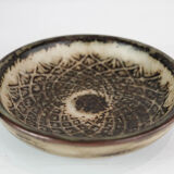 Stoneware bowl in brown colors, no.: 21567 by Gerd Bøgelund for Royal Copenhagen