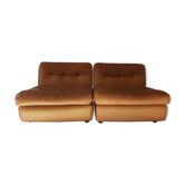 Leather sofa, Amanta model by Mario Bellini for B&B Italia, 1970