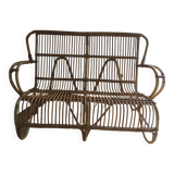Rattan bench 1970