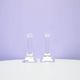 Set of 2 crystal candlesticks Orrefors