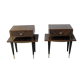 Paire de table de chevet années 50