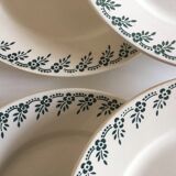 Ivory plates in iron earthenware Choisy in the early 50s