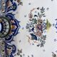 Oval dish with Desvres Fourmaintraux Rouen decoration