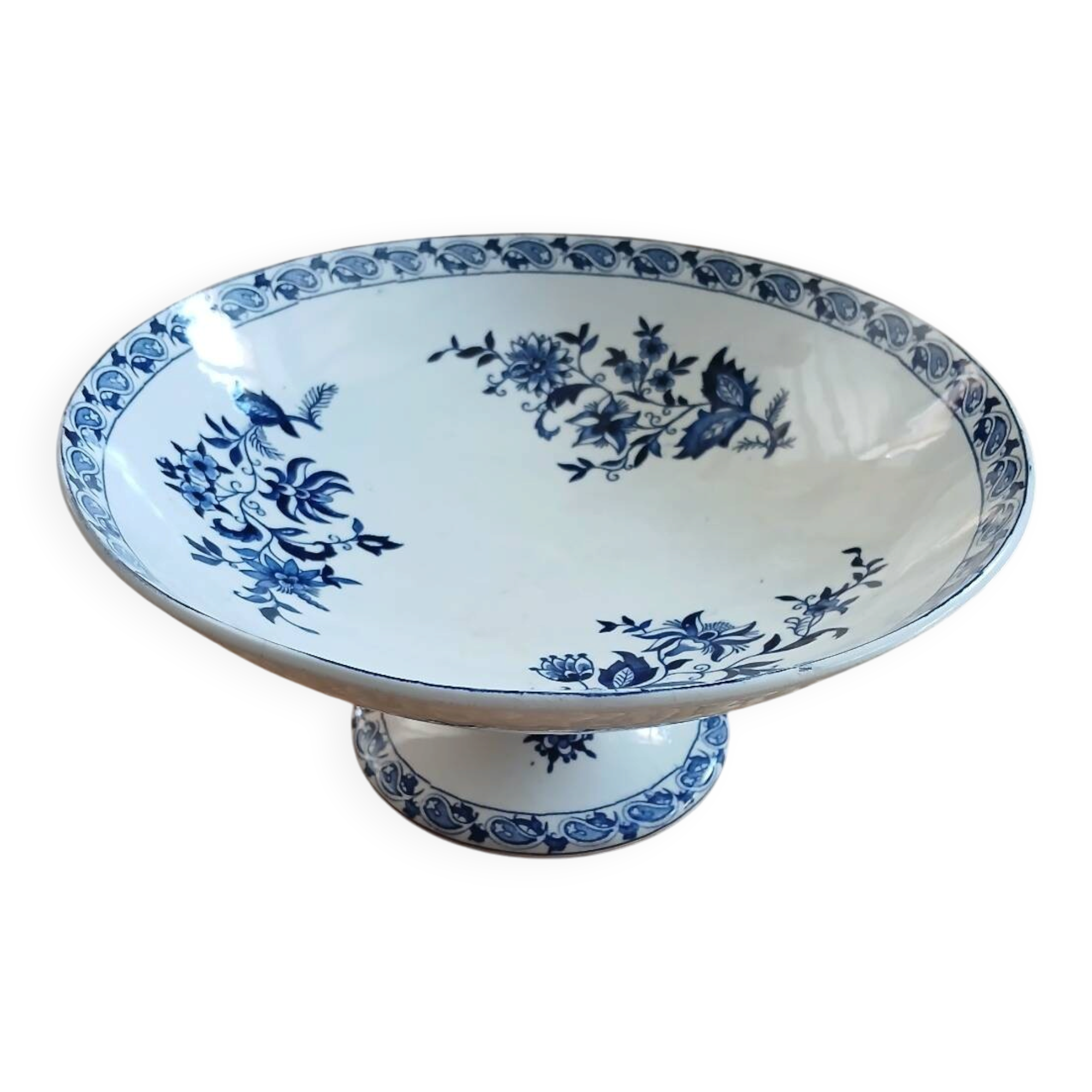 Antique compote dish in ironstone