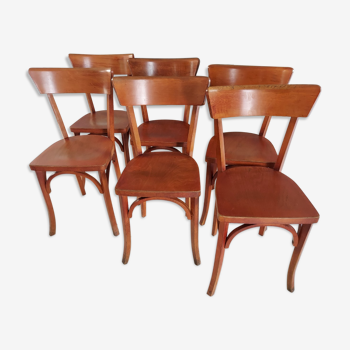 Série de 6 chaises de bistrot Baumann