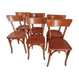 Series of 6 Baumann bistro chairs