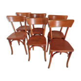 Series of 6 Baumann bistro chairs