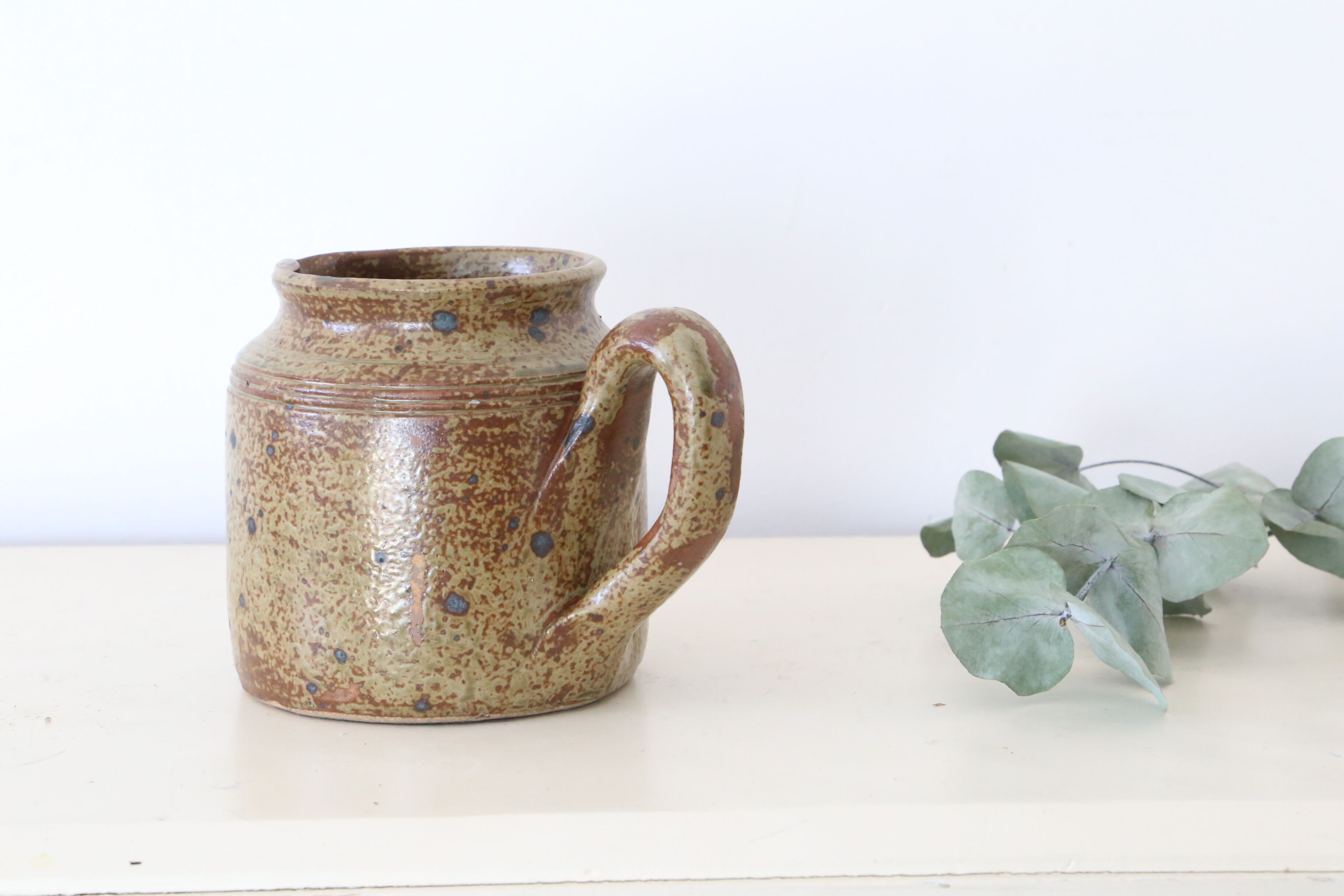Pyrite sandstone jug, vintage