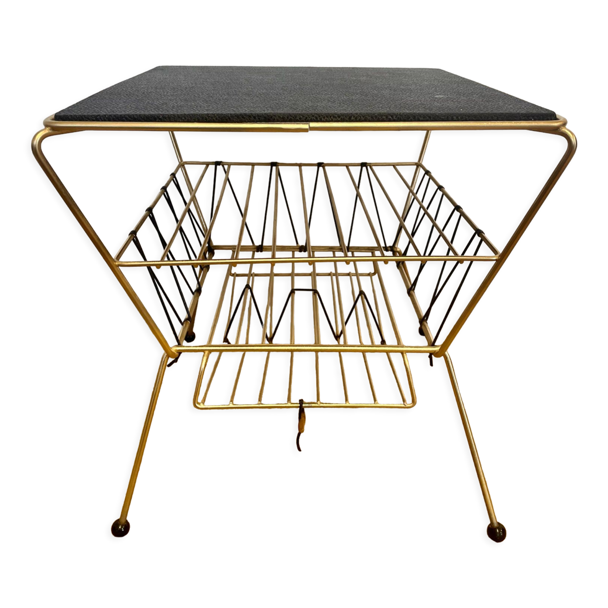 Table d'appoint porte-revues - porte vinyles