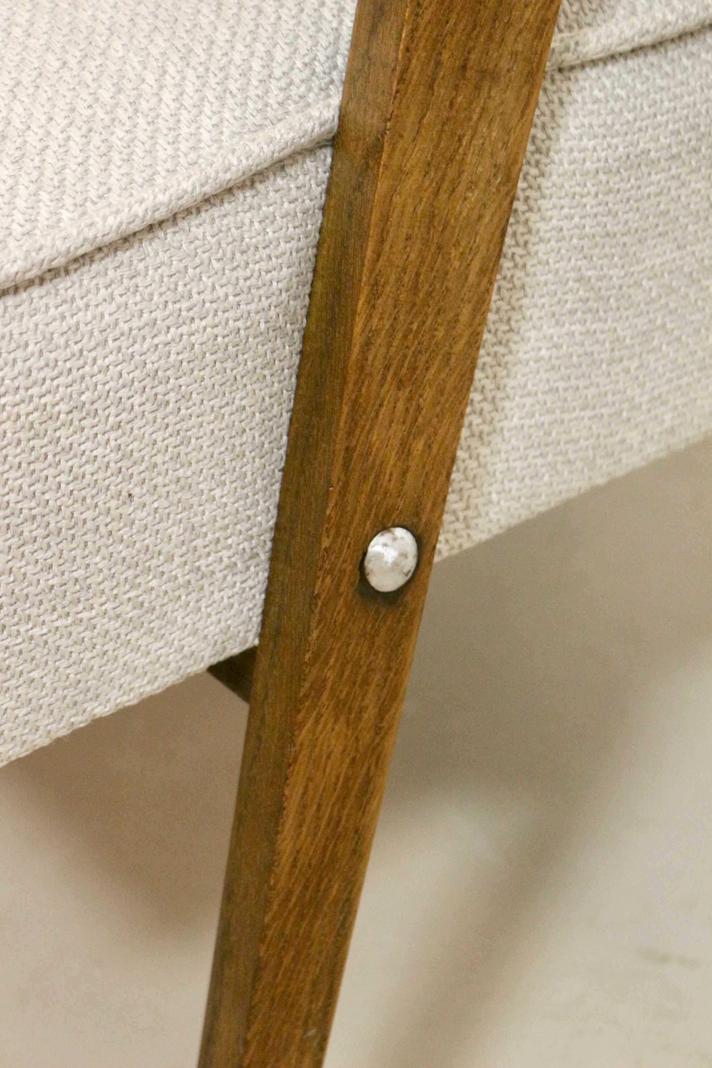Pair of vintage armchairs design year 60 in oak