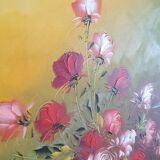 Large painting "bouquets of roses" - signed oil on canvas