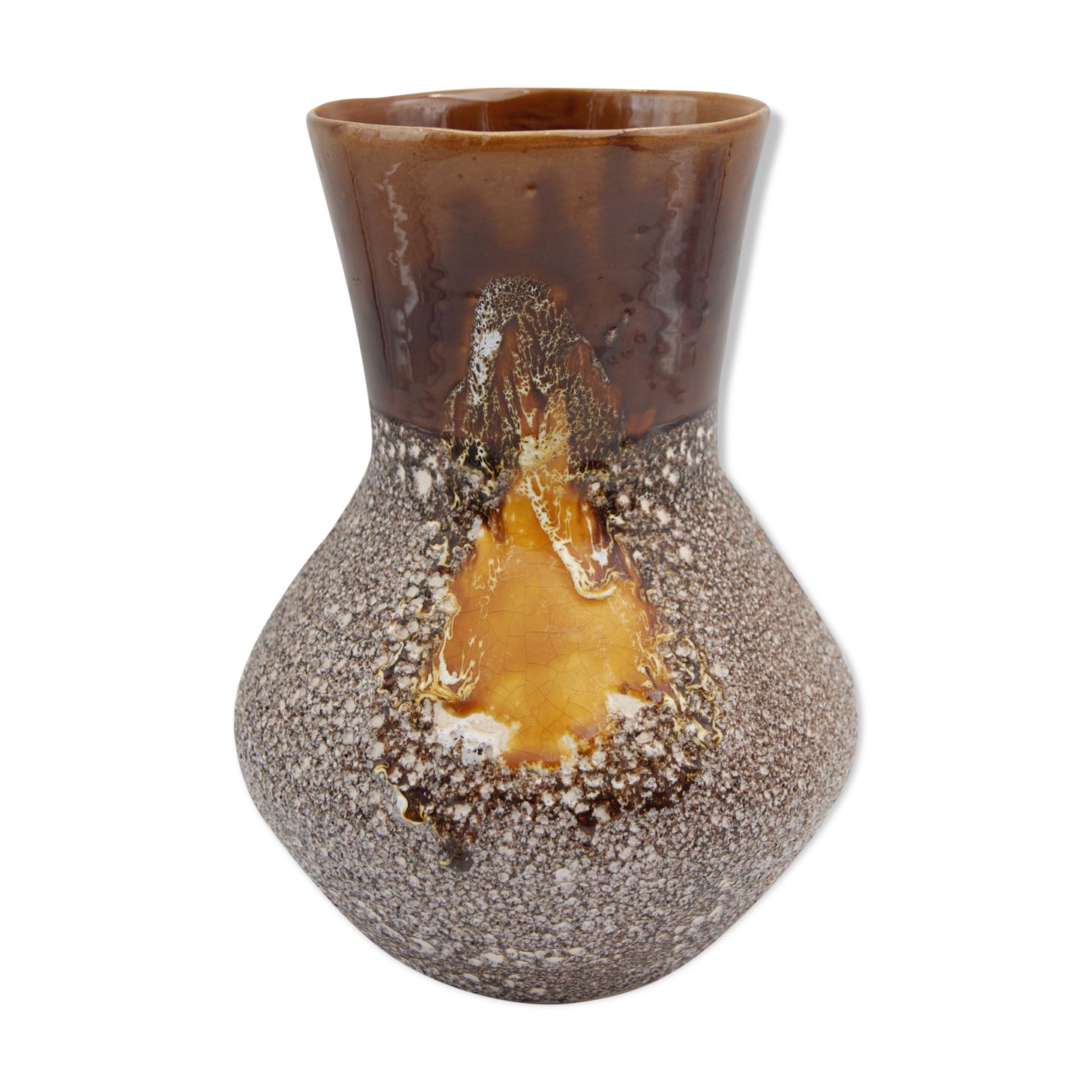 Ceramic vase vintage lava effect