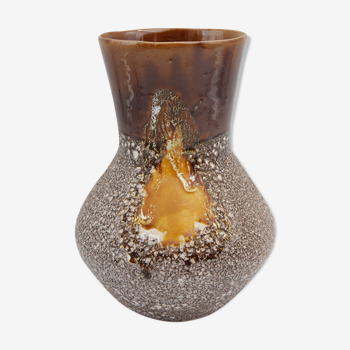 Vase céramique effet Lave vintage