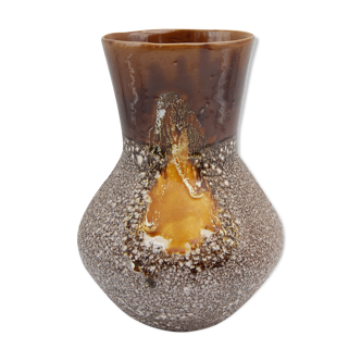 Ceramic vase vintage lava effect