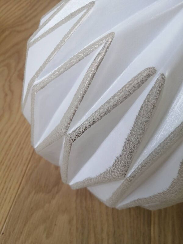 Suspension globe origami vintage en verre