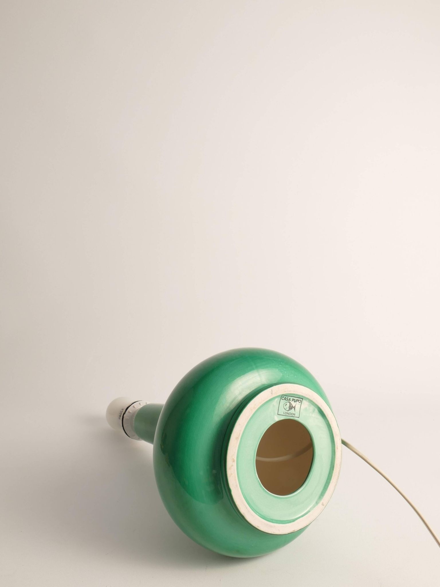 Mid-Century Modern Emerald Green Casa Pupo of London Table Lamp, 1960's