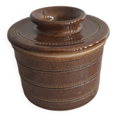 Water butter dish in stoneware