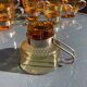 8 cups vintage steel and glass Italy