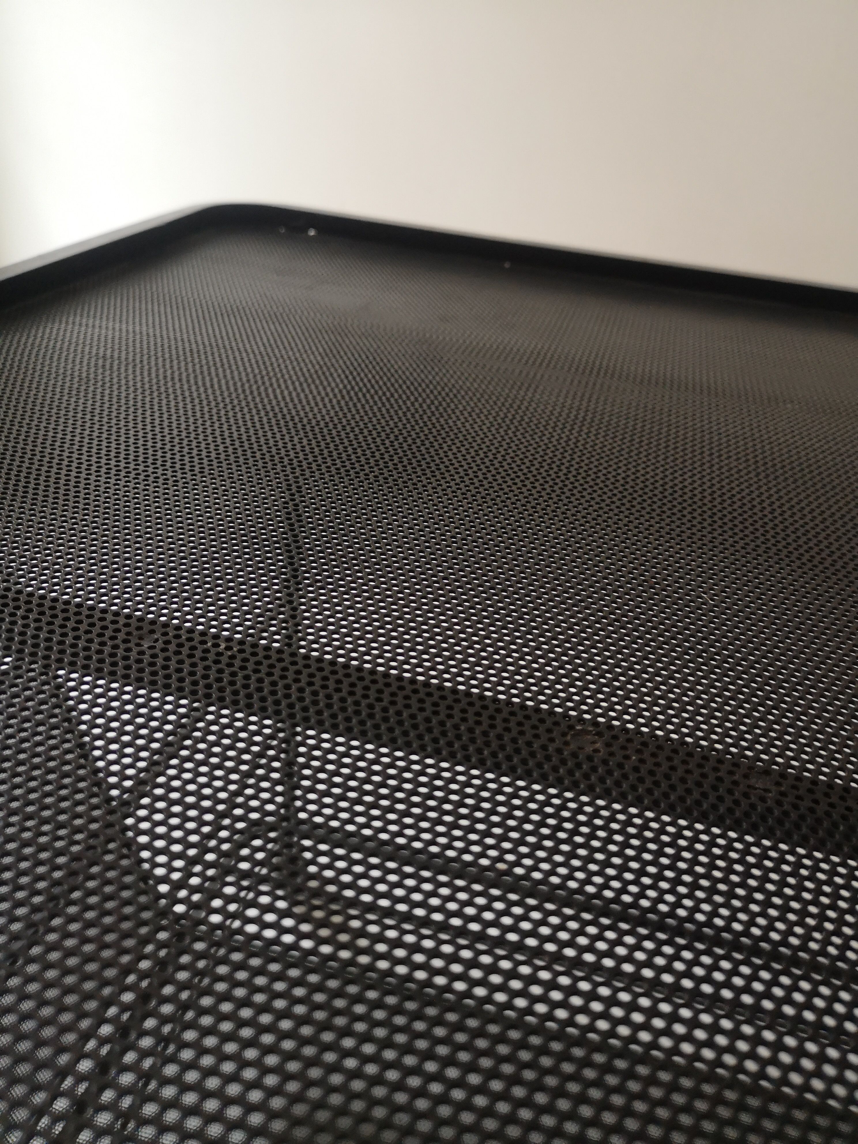 Perforated black metal trolley service, Matégot 1950 design