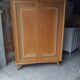 Vintage wardrobe in wood and rattan