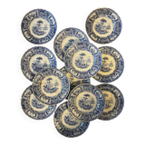Lot de 12 assiettes David Johston XIXe siècle