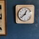 Vintage ceramic clock square silent wall clock "Quarz caramel"