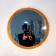 Miroir 1970, cadre en rotin