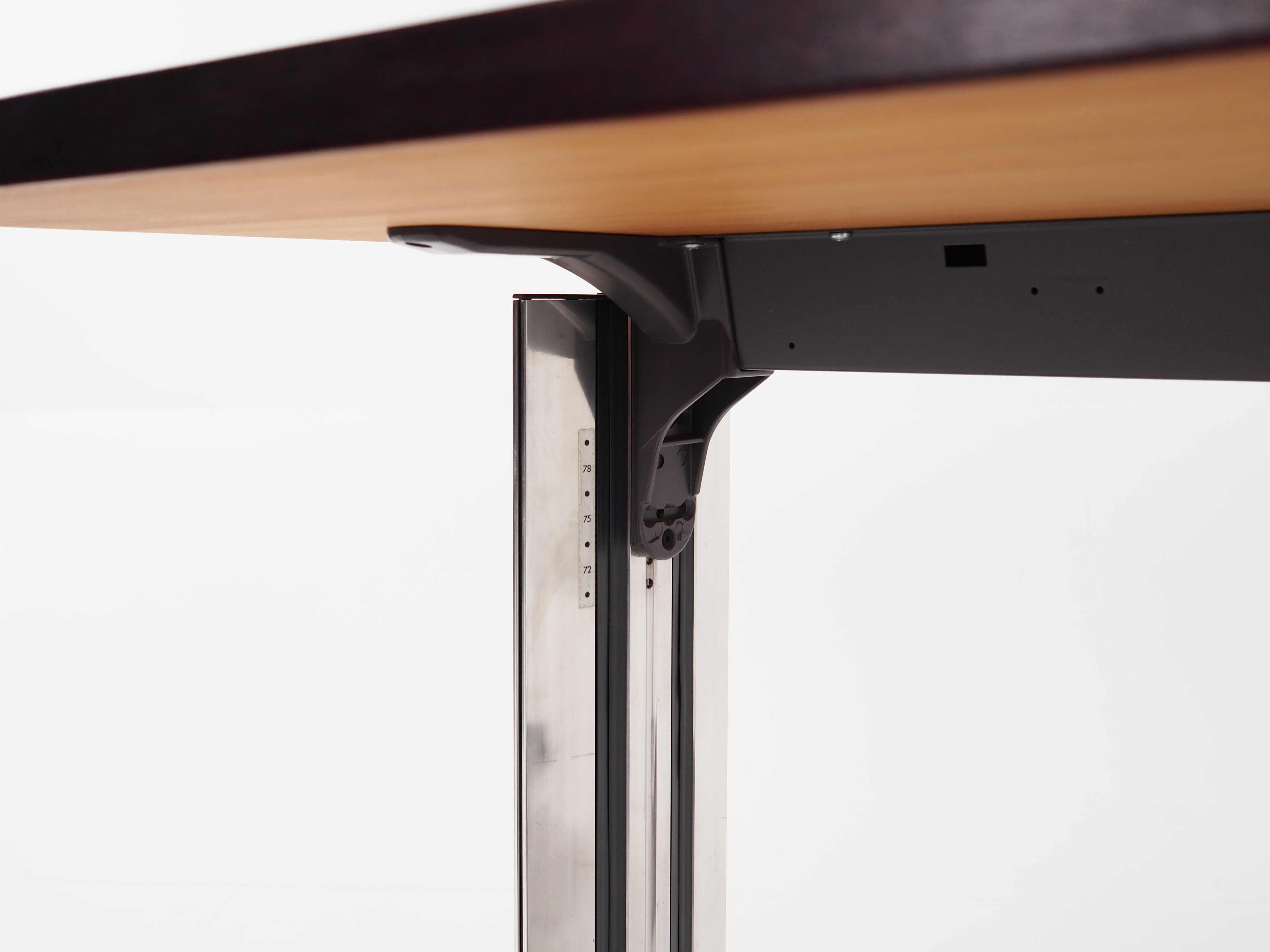 Desk, chrome construction, rosewood top, Scandinavian design