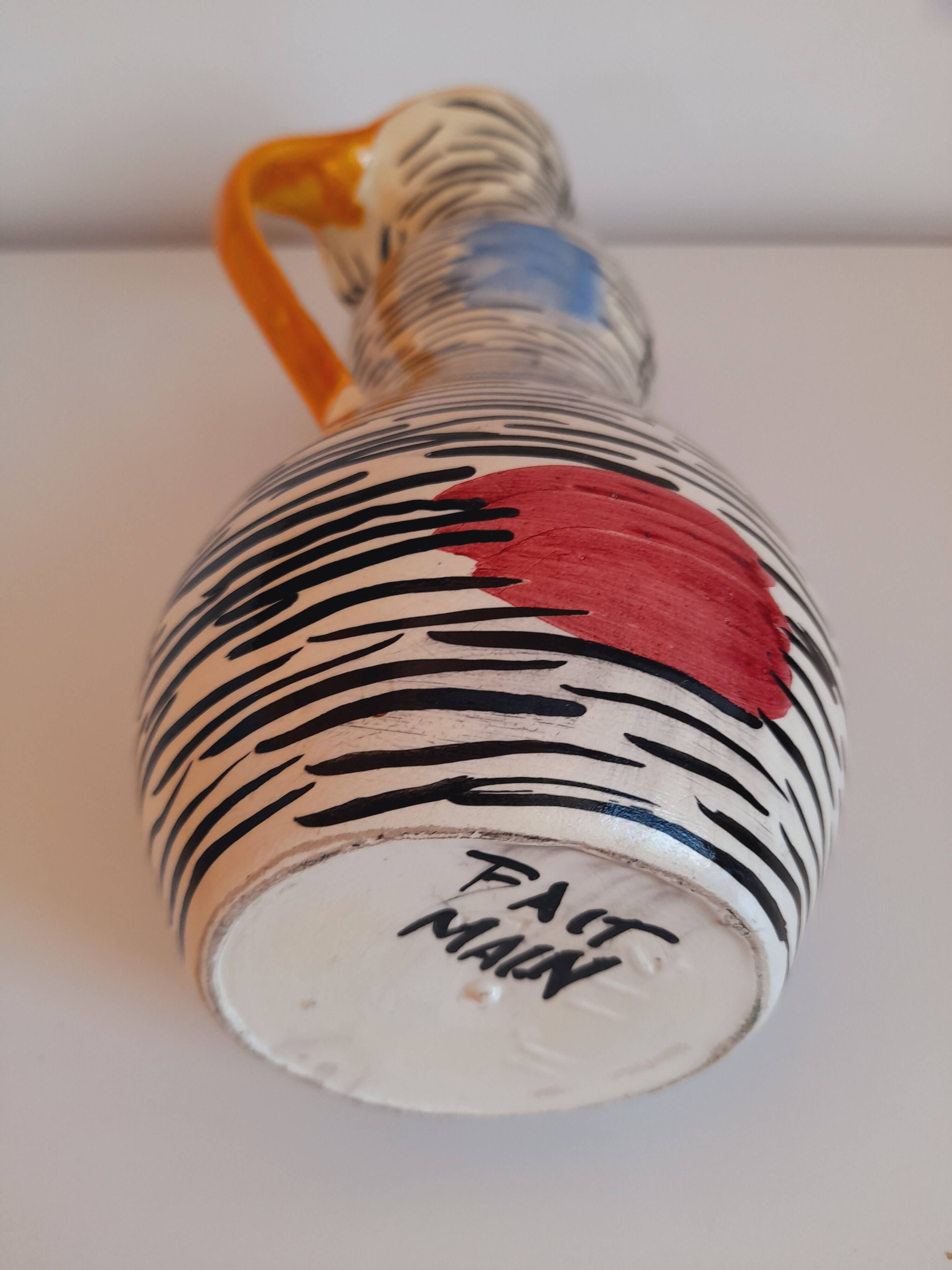 Vintage handmade pitcher from the 1960s.