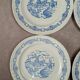 Set of 6 antique flat plates Rotterdam blue windmill design.
