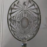 Vintage 1960s thick glass carafe pitcher