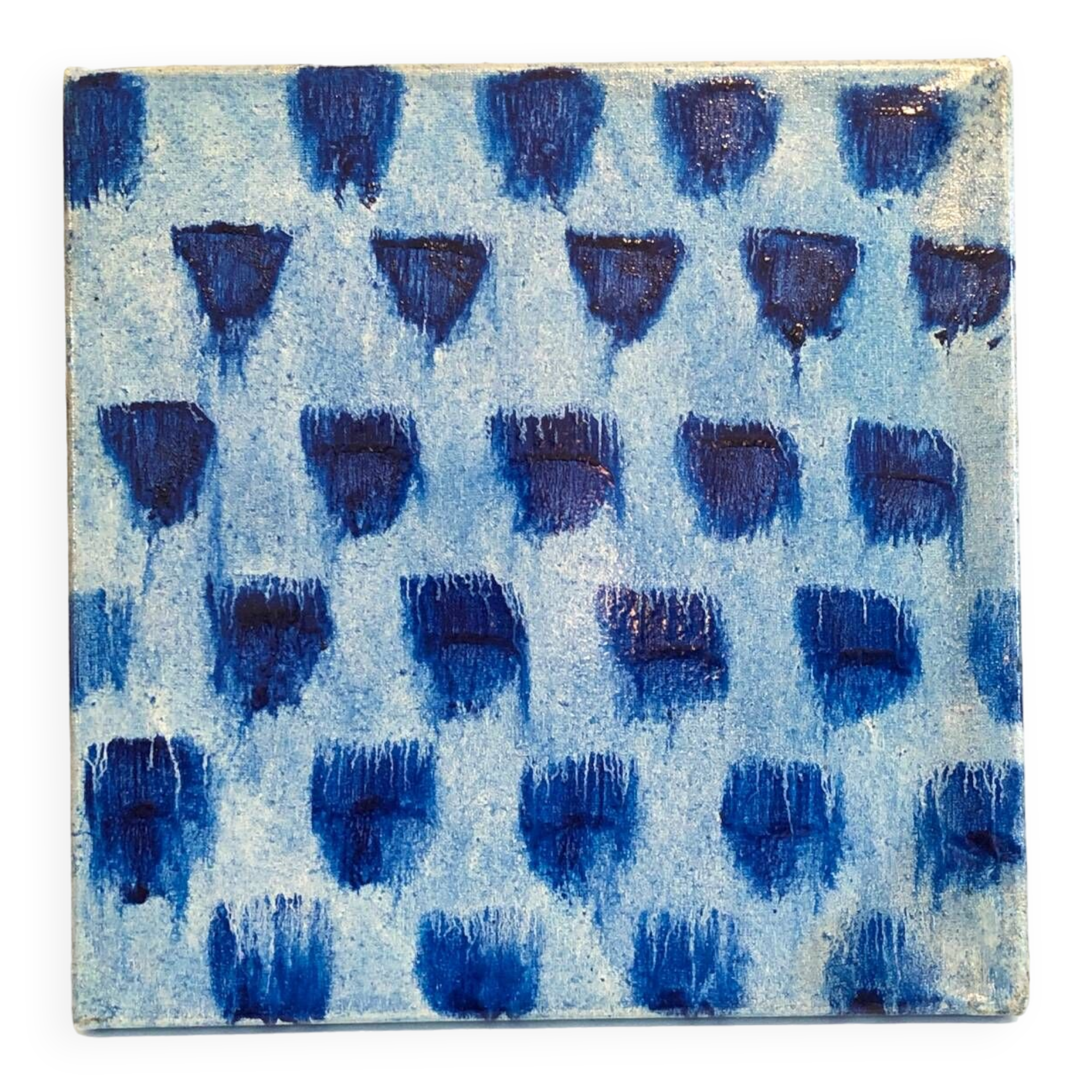 Abstract Blue Oil Painting