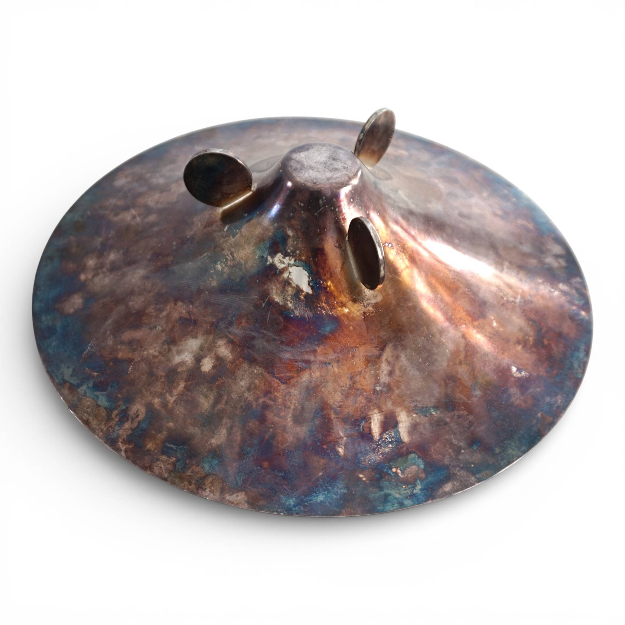 WMF Ikora sculptural Bauhaus bowl, silver-plated brass, by Paul Haustein, 1