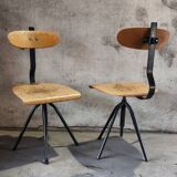 Chaise pivotante industrielle années 1960