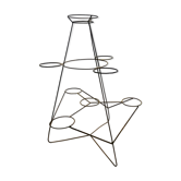 Plant holder, vintage wrought iron flower pots