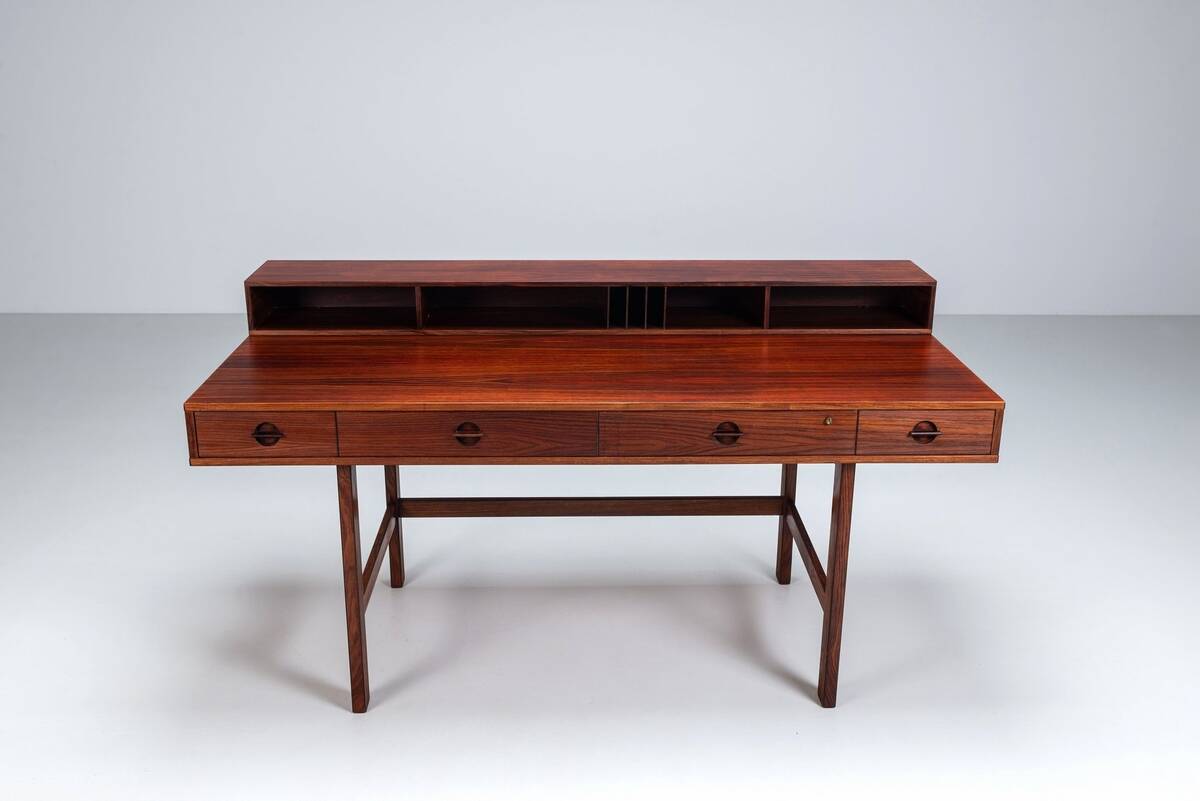 Peter Lovig Flip-Top Partners desk rosewood Lovig Denmark 1960