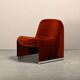 Giancarlo Piretti Alky Lounge Chair in Rust Velvet for Anonima Castelli,
